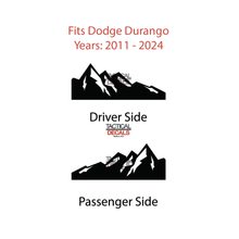 Load image into Gallery viewer, Outdoor Mountains Decal for 2011 - 2024 Dodge Durango 3rd Windows - Matte Black
