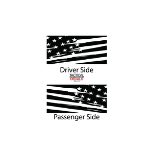 Distressed USA Flag Decal for 2018 - 2024 Ford Expedition 3rd Windows - Matte Black