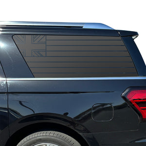 State of Hawaii Flag Decal for 2018 - 2024 Ford Expedition Max Only - 3rd Windows - Matte Black