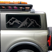 Load image into Gallery viewer, Mountain Scene Decal for 2021 - 2024 Ford Bronco 2-Door Windows - Matte Black
