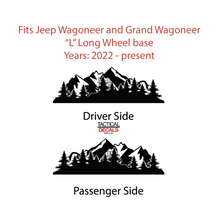 Load image into Gallery viewer, Mountains Scene Decals for 2022-2024 Jeep Grand Wagoneer L 3rd Windows - Matte Black
