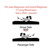 Load image into Gallery viewer, Beach Scene Decals for 2022-2024 Jeep Grand Wagoneer L 3rd Windows - Matte Black

