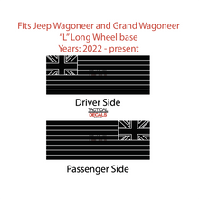 Load image into Gallery viewer, State of Hawaii Flag Decals for 2022-2024 Jeep Grand Wagoneer L 3rd Windows - Matte Black
