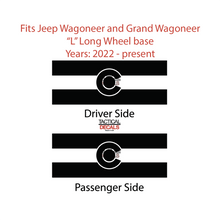 Load image into Gallery viewer, State of Colorado Flag Decals for 2022-2024 Jeep Grand Wagoneer L 3rd Windows - Matte Black
