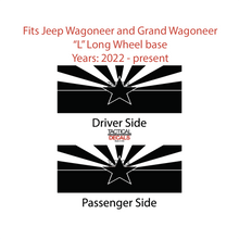 Load image into Gallery viewer, State of Arizona Flag Decals for 2022-2024 Jeep Grand Wagoneer L 3rd Windows - Matte Black
