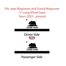 Load image into Gallery viewer, State of California Flag Decals for 2022-2024 Jeep Grand Wagoneer L 3rd Windows - Matte Black
