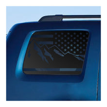 Load image into Gallery viewer, USA Flag w/Mountain Scene Decal for 2009-2015 Honda Pilot 3rd Windows - Matte Black
