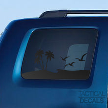 Load image into Gallery viewer, Beach Scene with Decal for 2009-2015 Honda Pilot 3rd Windows - Matte Black
