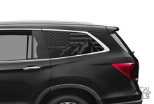 Load image into Gallery viewer, USA Flag w/Mountain scene Decal for 2016-2022 Honda Pilot 3rd Windows - Matte Black
