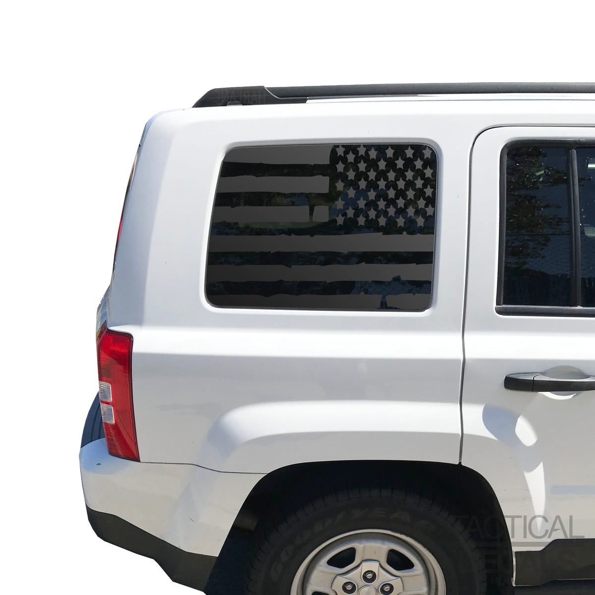 Distressed USA Flag Decal for 2011 - 2017 Jeep Patriot Windows - Matte ...