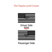 Load image into Gallery viewer, USA Flag Decal for 2024-2025 Toyota Land Cruiser 3rd Windows - Matte Black
