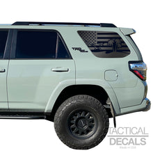 Load image into Gallery viewer, USA Flag w/Beach Scene Decal for 2010 - 2024 Toyota 4Runner Windows - Matte Black
