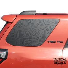 Load image into Gallery viewer, Topographic Map Decal for 2010 - 2024 Toyota 4Runner Windows - Matte Black
