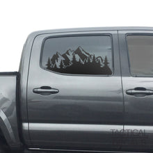 Load image into Gallery viewer, Mountain Scene Decal for 2016 - 2023 Toyota Tacoma Rear Door Windows - Matte Black
