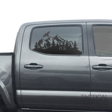 Load image into Gallery viewer, Wildlife Scene Decal for 2016 - 2023 Toyota Tacoma Rear Door Windows - Matte Black
