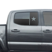 Load image into Gallery viewer, State of Texas Flag Decal for 2016 - 2023 Toyota Tacoma Rear Door Windows - Matte Black
