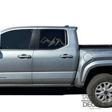 Load image into Gallery viewer, Mountain Scene Decals for 2024+ Toyota Tacoma Rear Door Windows - Matte Black
