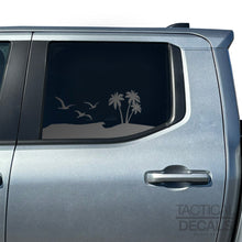 Load image into Gallery viewer, Beach Scene Decals for 2024+ Toyota Tacoma Rear Door Windows - Matte Black
