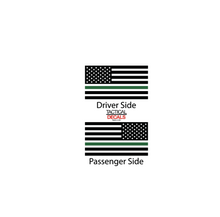 Load image into Gallery viewer, USA Flag with Green Line Decal for 2021 - 2024 Ford Bronco 4-Door Windows - Matte Black
