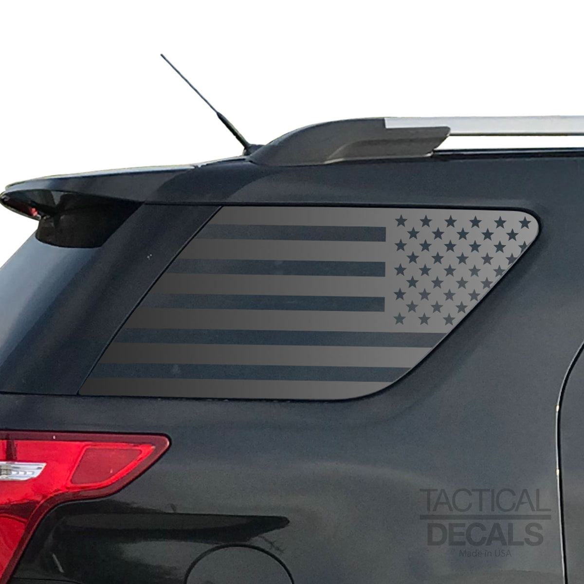 USA Flag Decal for 2011-2019 Ford Explorer 3rd Windows - Matte Black ...