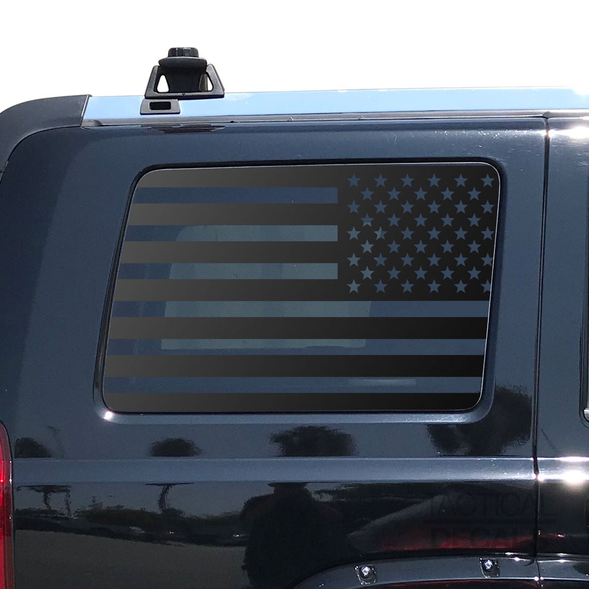 USA Flag Decal for 2002-2009 Jeep Commander 3rd Windows - Matte Black ...