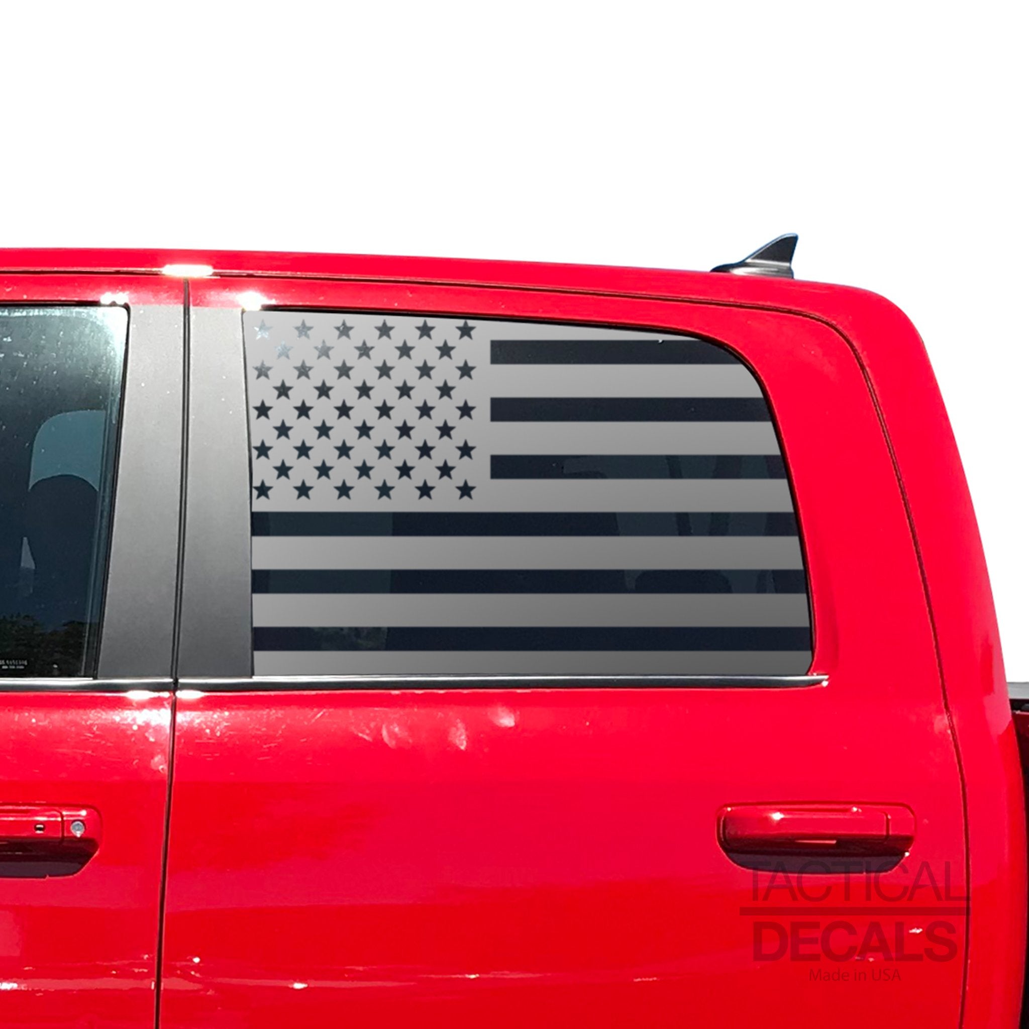 USA Flag Decal for 2010 - 2018 Ram 1500 Rebel Crew Cab Windows - Matte ...