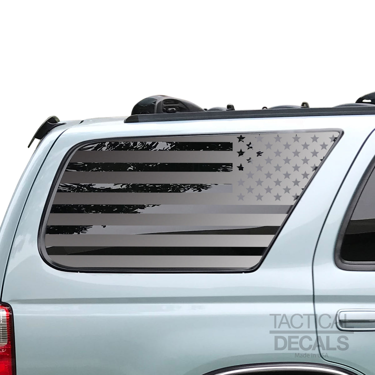 USA Flag Decal for 1996-2002 Toyota 4Runner 3rd Windows - Matte Black ...