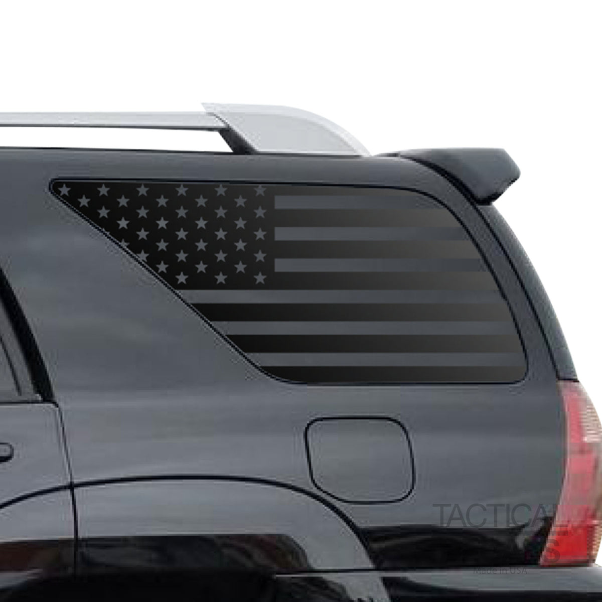 USA Flag Decal for 2003 - 2009 Toyota 4Runner Windows - Matte Black ...