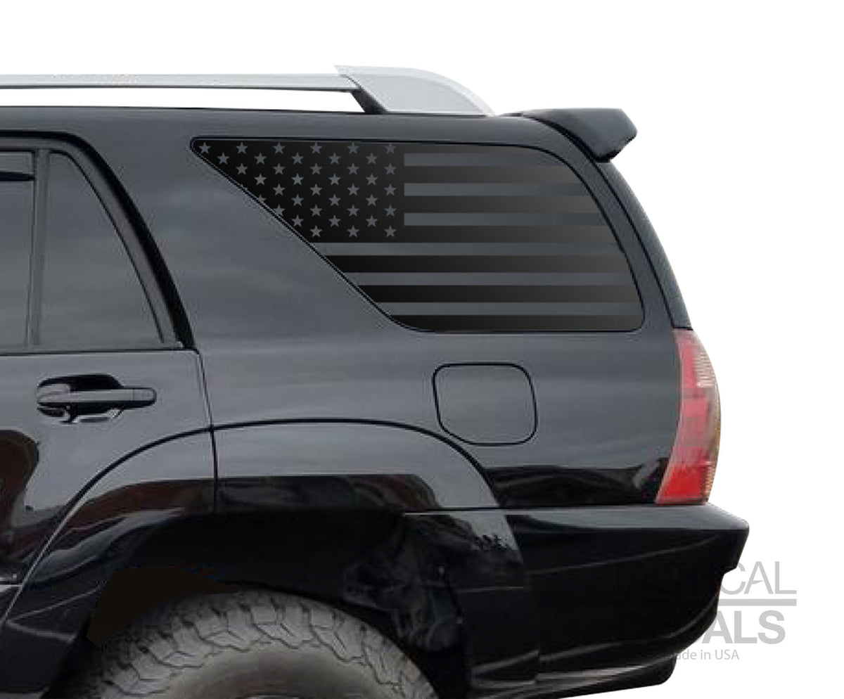 USA Flag Decal for 2003 - 2009 Toyota 4Runner Windows - Matte Black ...