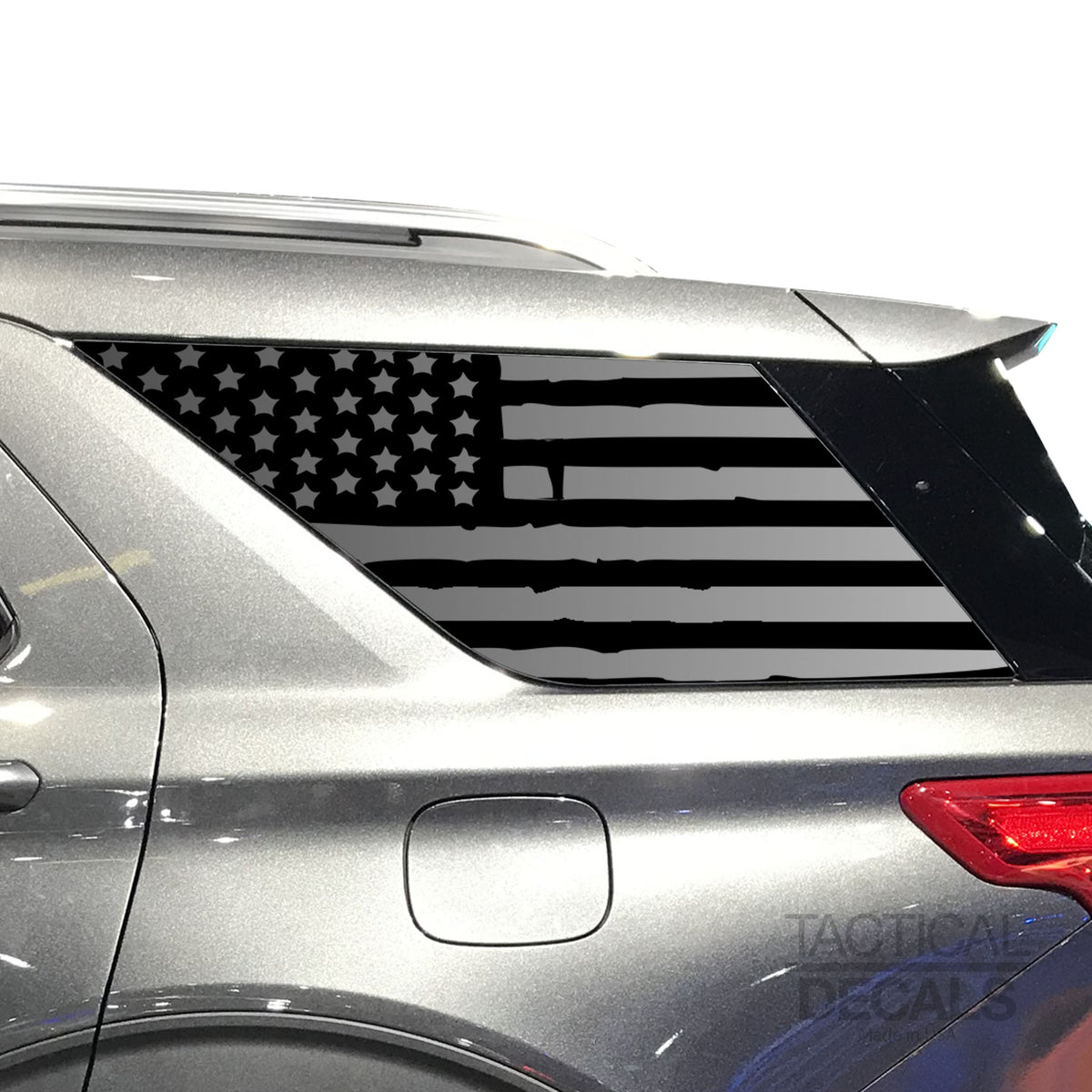 Distressed USA Flag Decal for 2020-2024 Ford Explorer 3rd Windows - Ma ...