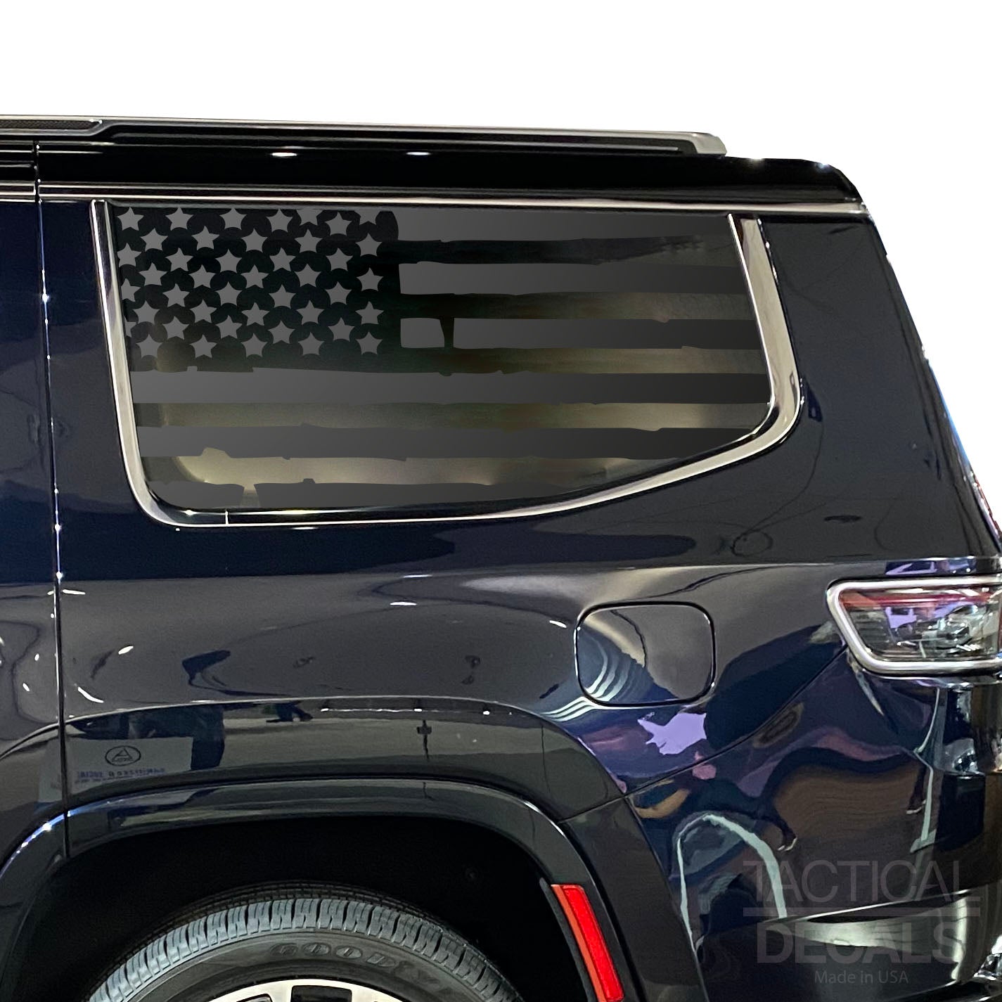 SET OF DISTRESSED AMERICAN FLAG DECAL STICKERS FOR JEEP WAGONEER REAR – US  PATRIOTS DESIGN