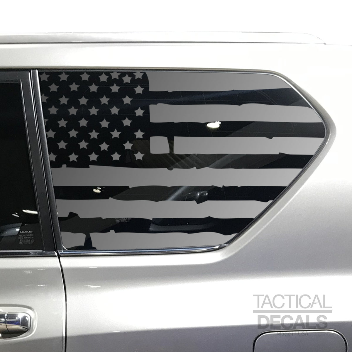 Distressed USA Flag Decal for 2010-2020 Lexus GX460 3rd Windows - Matt ...