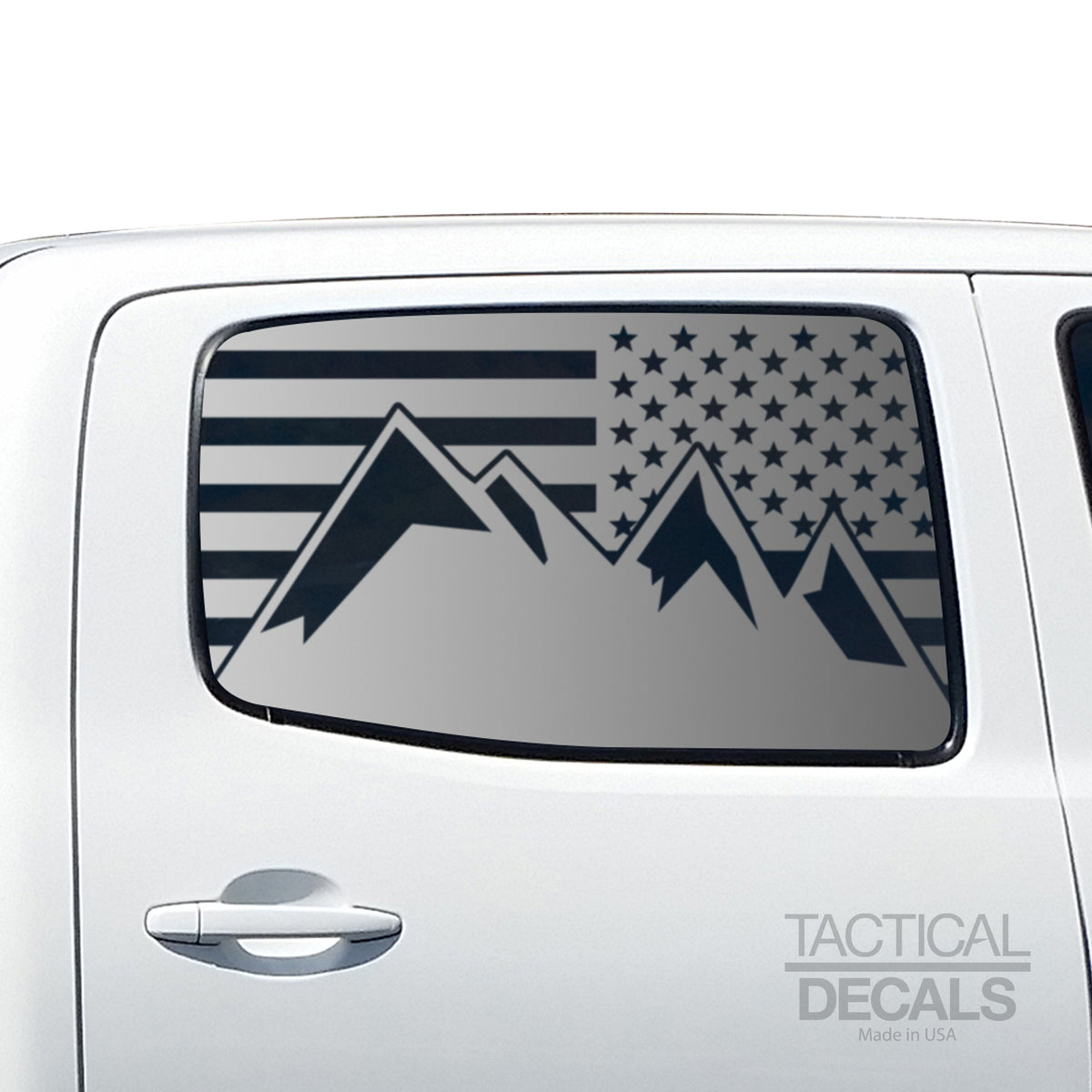 USA Flag w/ Mountain Peak Scene Decal for 2005 - 2015 Toyota tacoma Re ...