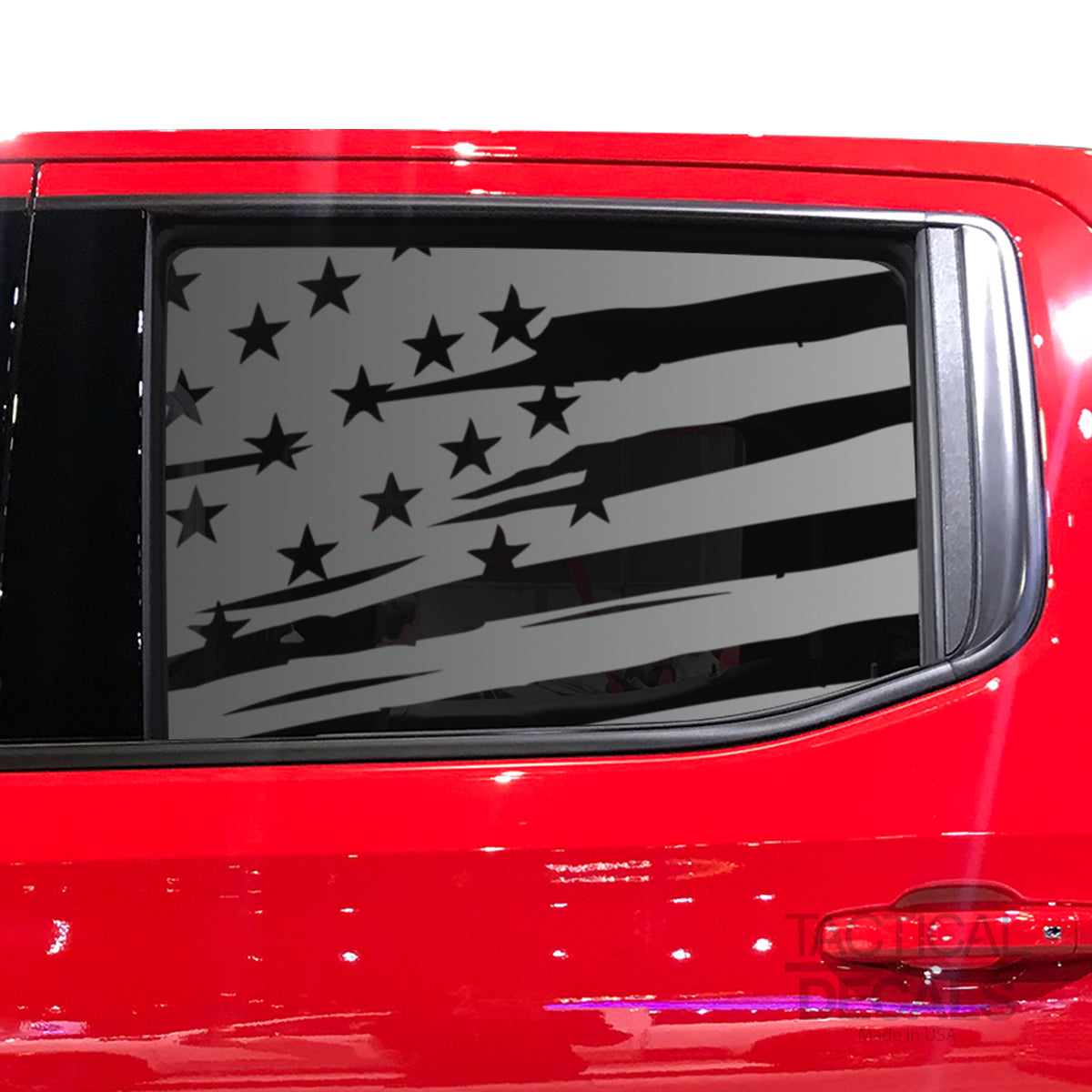 Distressed USA Flag Decal for 2019-2024 Chevy Silverado Rear Door Wind ...