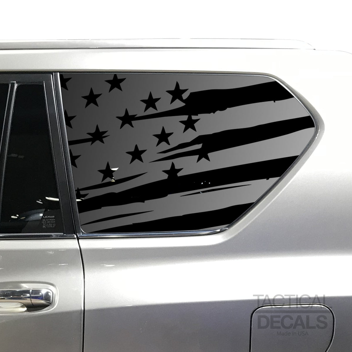 Distressed USA Flag Decal for 2010-2020 Lexus GX460 3rd Windows - Matt ...